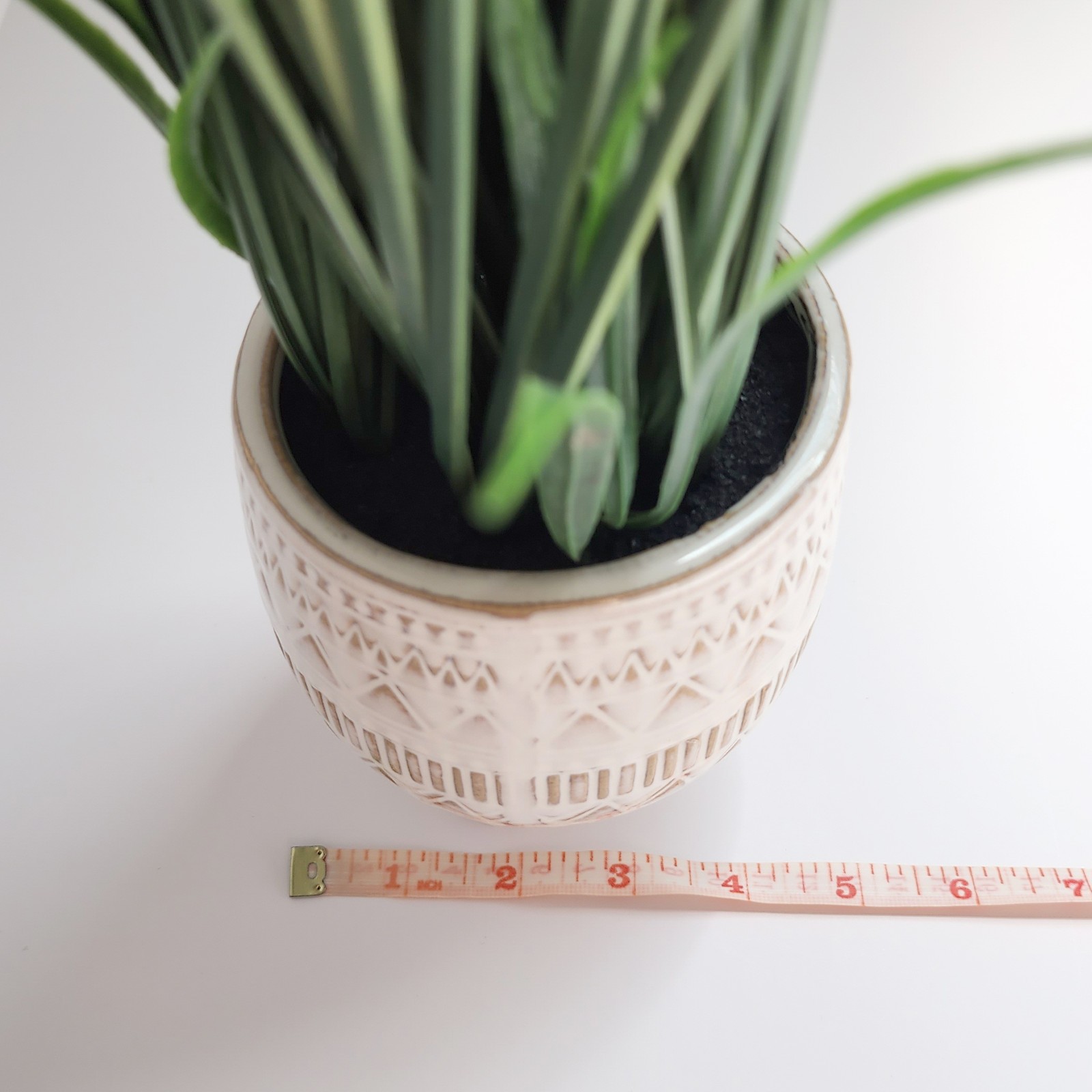 Faux Tall Grass Artificial Plant Boho Tribal Ceramic Footed Pot 23.5″ HomeGoods