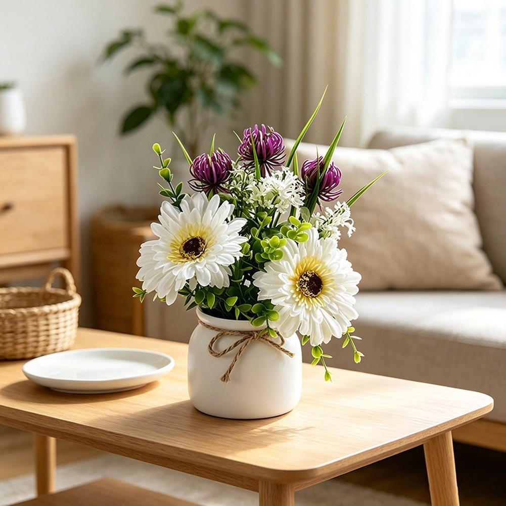 For Living Room Decor Artificial Sunflower Realistic Appearance Compact Size Fit