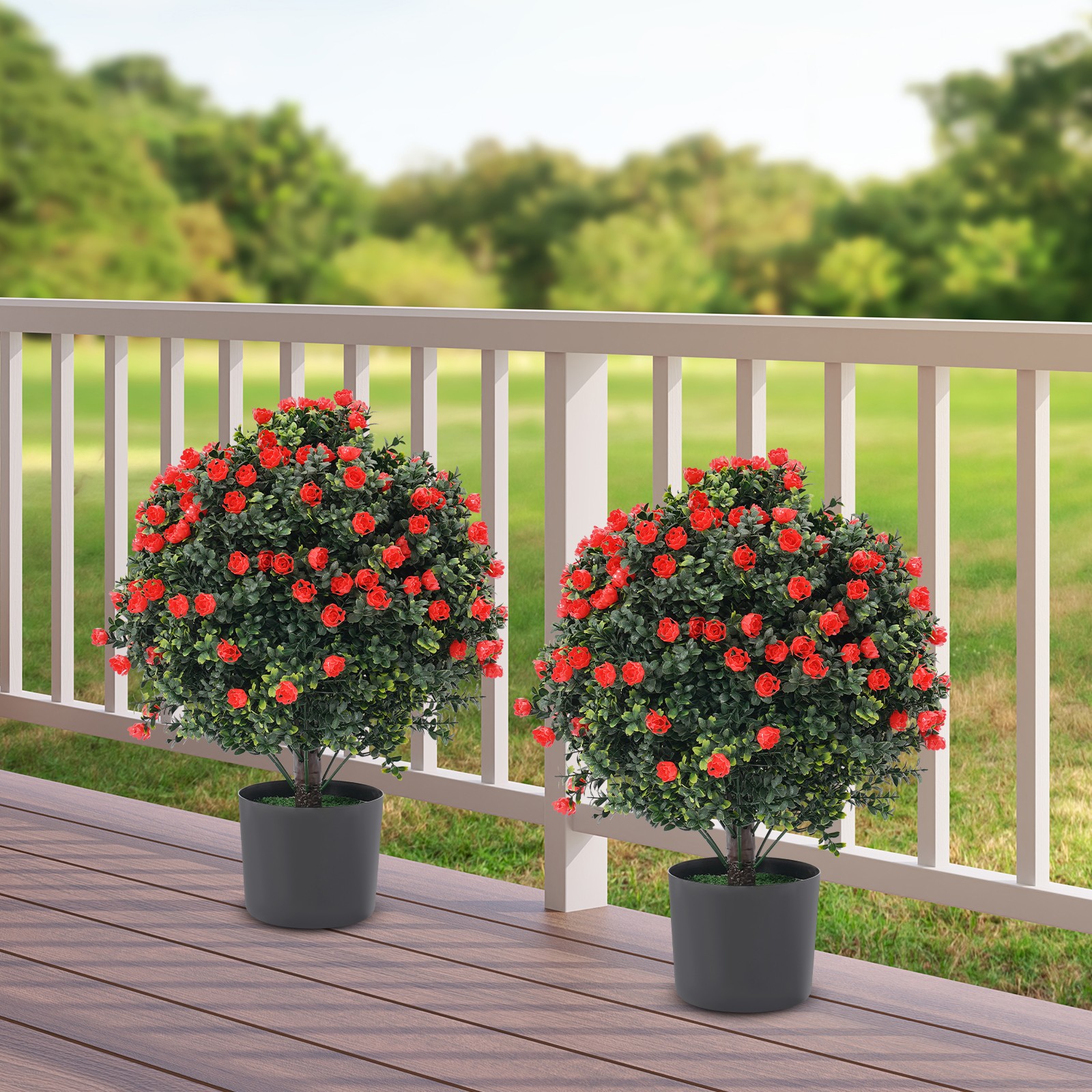 Artificial Potted Bushes Artificial Potted Plants UV Resistant Potted Plants USA