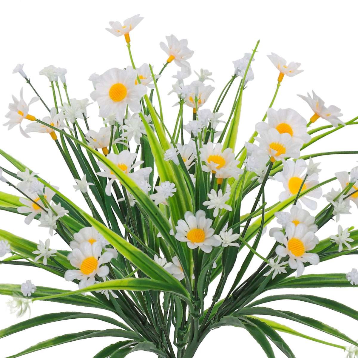 Artificial Plastic Flowers Fake Plants UV Resistant Garden Decor In/Outdoor