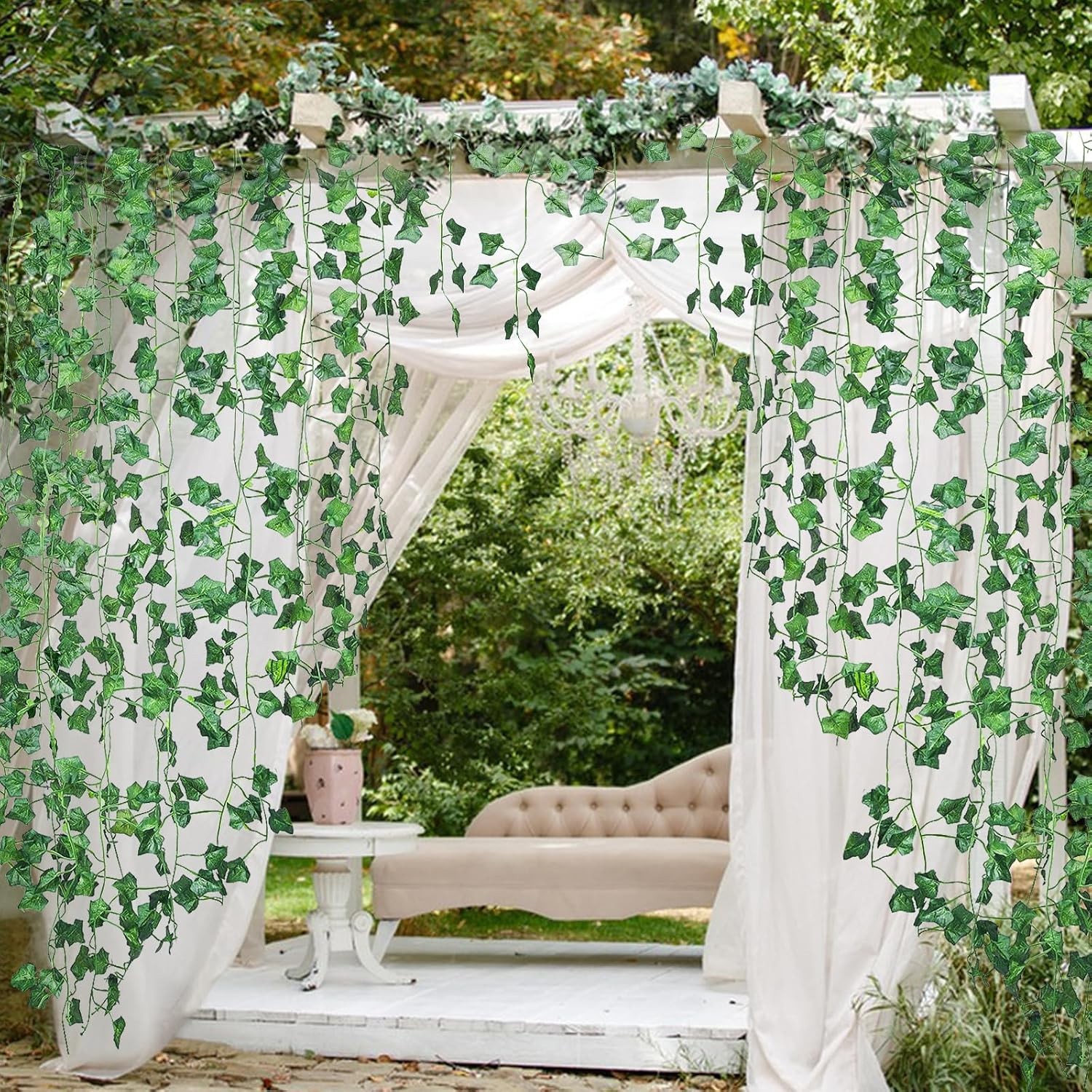 18 Pack 126 Feet Vines,Ivy,Ivy Garland,Fake Ivy,Fake Leaves,Ivy Vines,Artificial