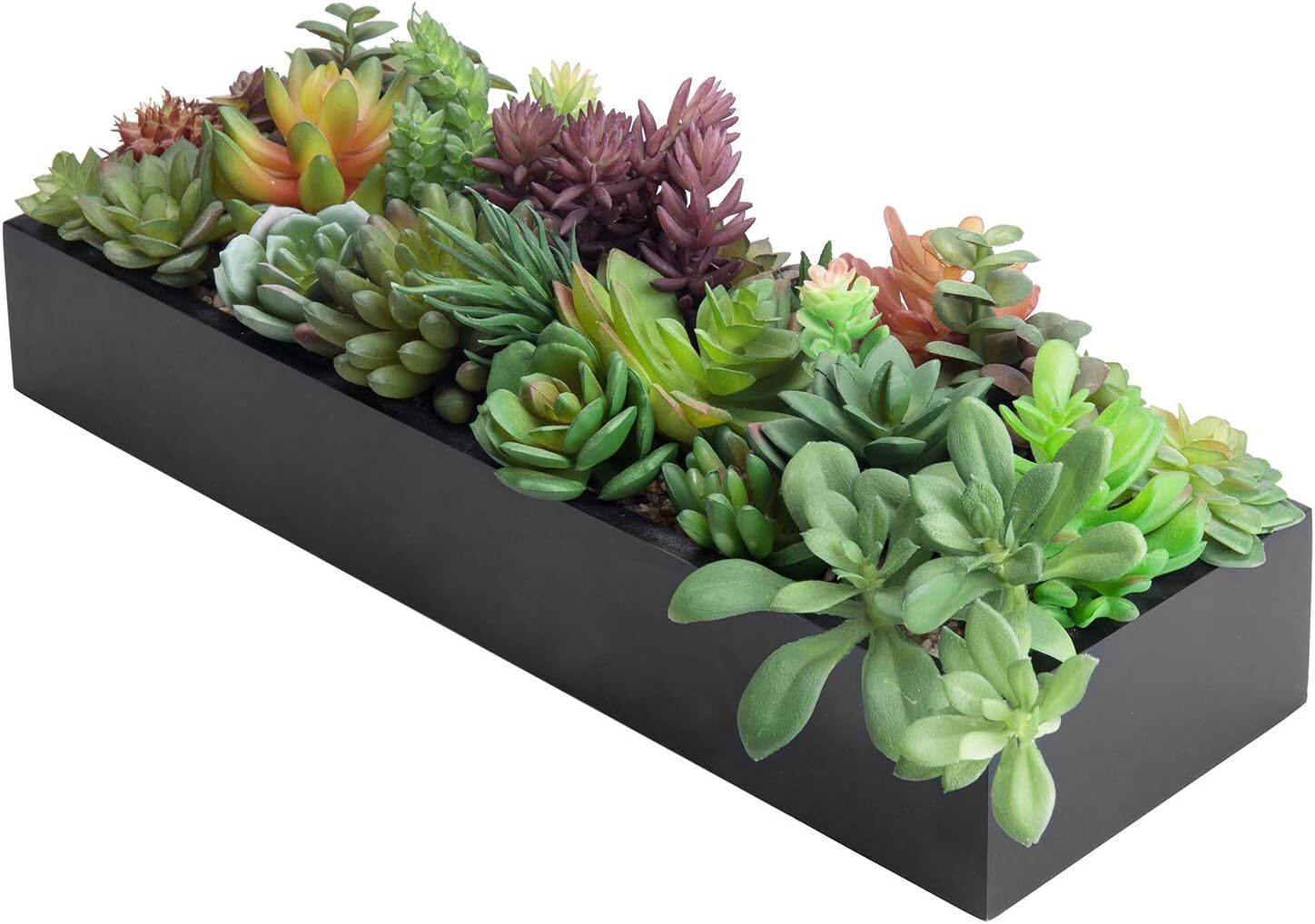 MyGift Artificial Succulent Centerpiece,15.75 Inch Faux Succulents Arrangement