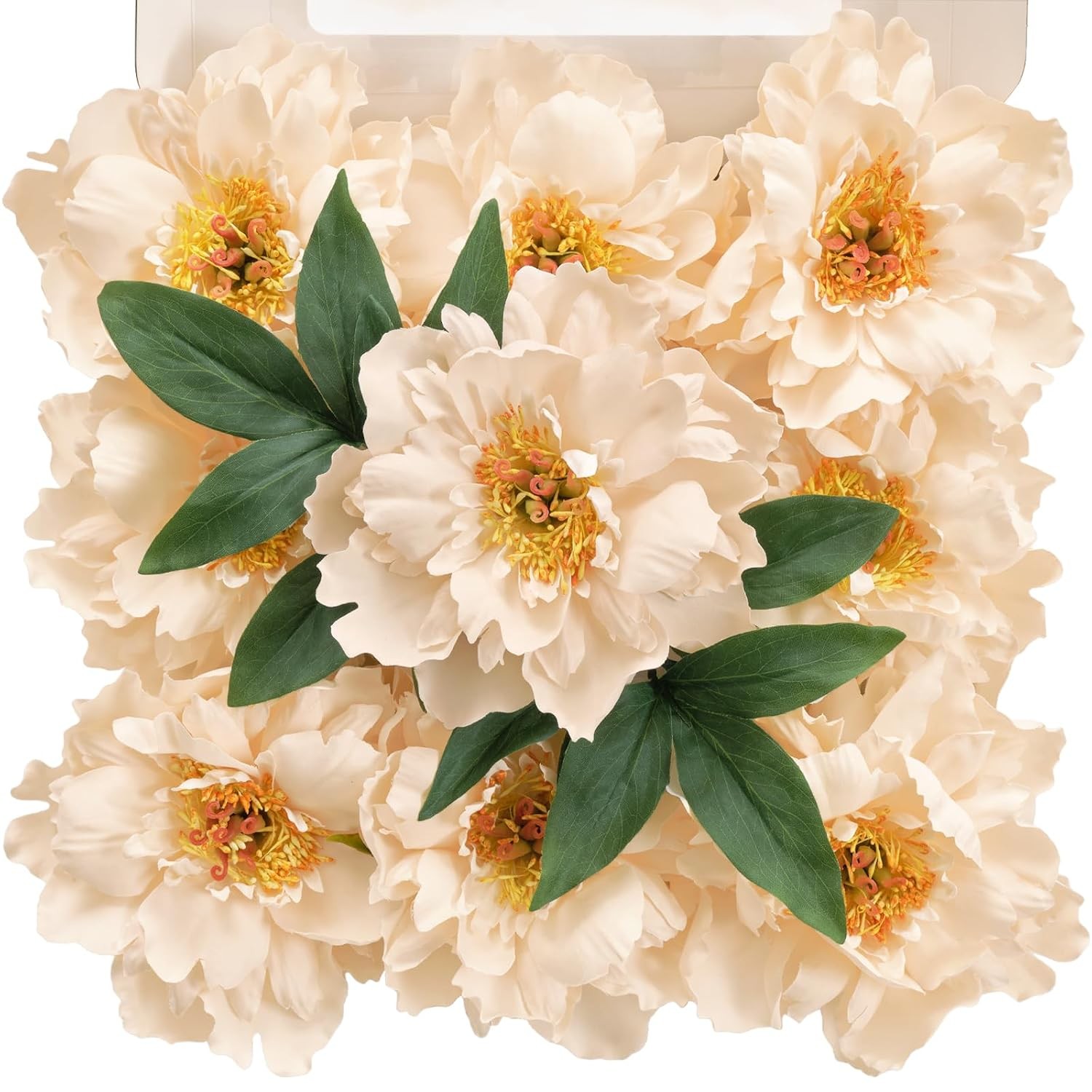 Artificial Peony Flowers 9pcs Silk Wedding Bouquet DIY Craft Fake Peony Flowers