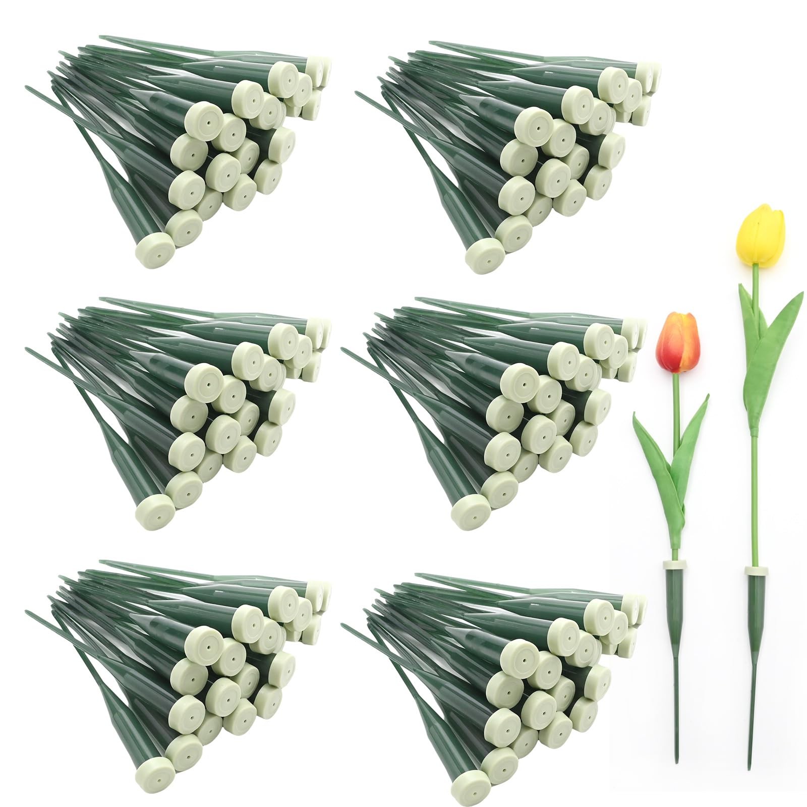 150 Pack 6 Inch Stem Water Tubes w/ Caps, Vials for Floral Arrangement