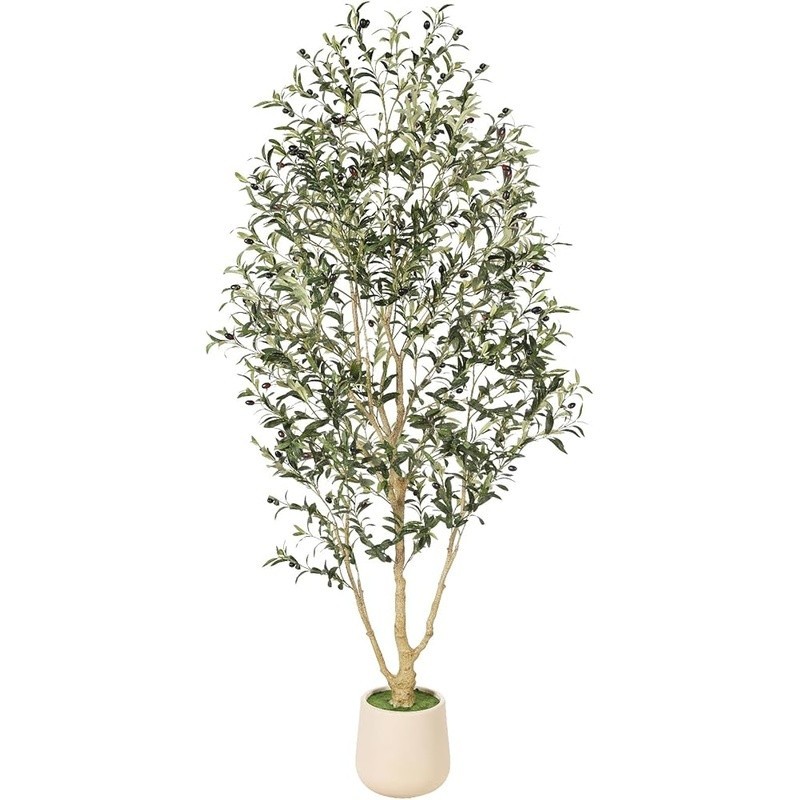 7FT Artificial Olive Tree W/ Pot Bendable Branches Indoor Greenery Decor New