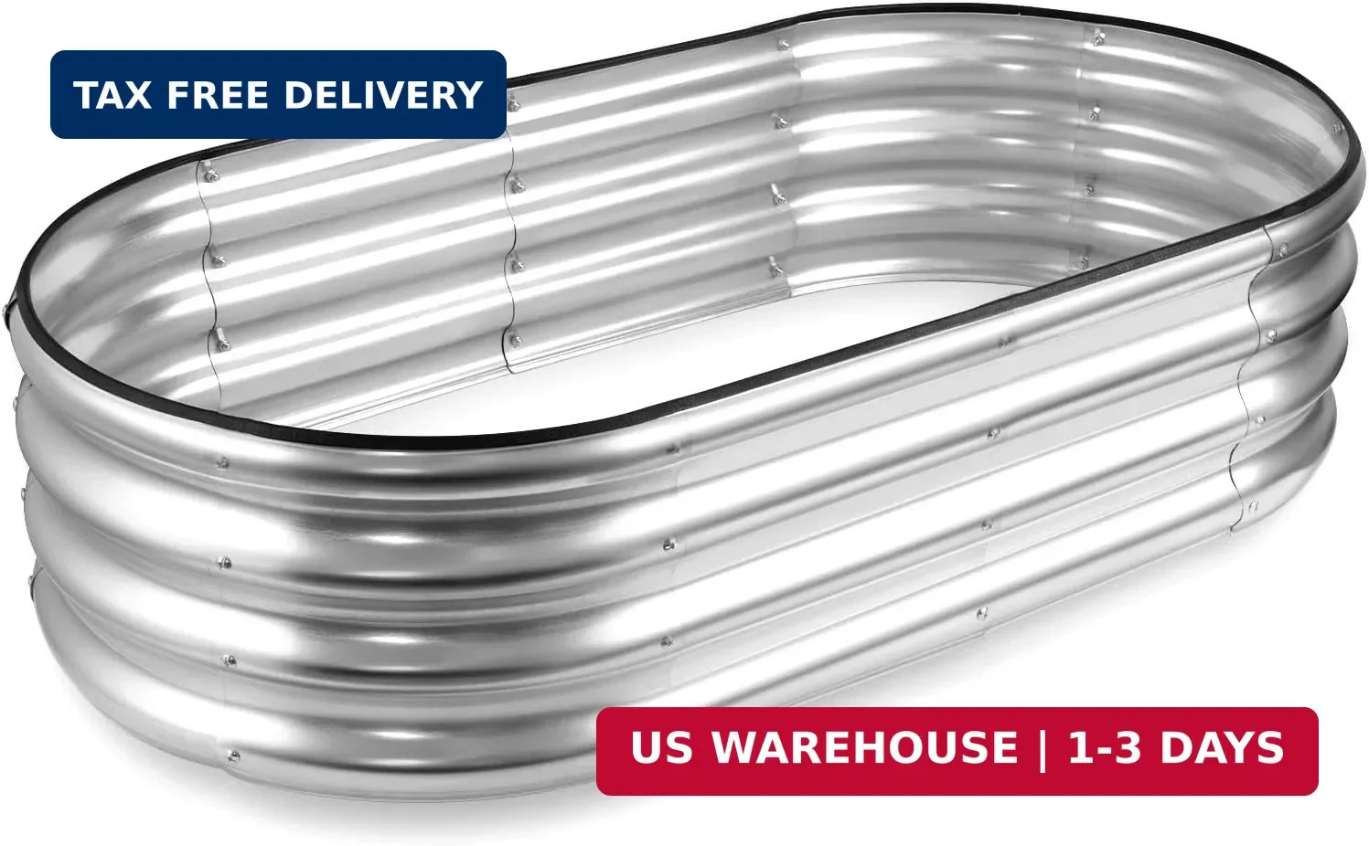 JERIA Raised Garden Bed,Galvanized Raised 4×2×1ft Planter Boxes Outdoor with Eas