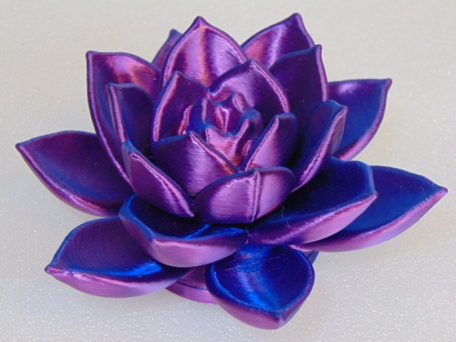 Rose Figure Flower Purple 3D Printed 4.5″ Desk Office Rare Find Desk Paperweight