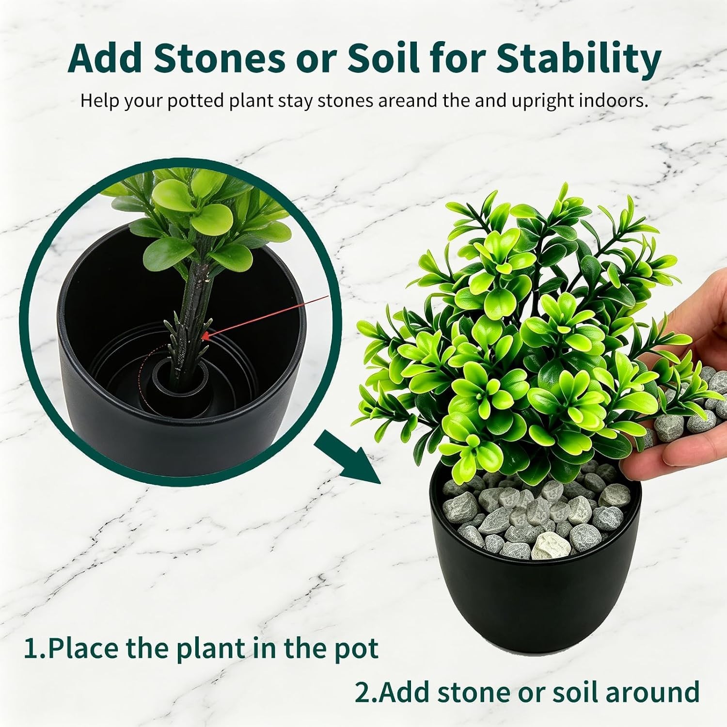 4 Pack Mini Artificial Plants Fake Potted Plants for Home Office Bathroom She…