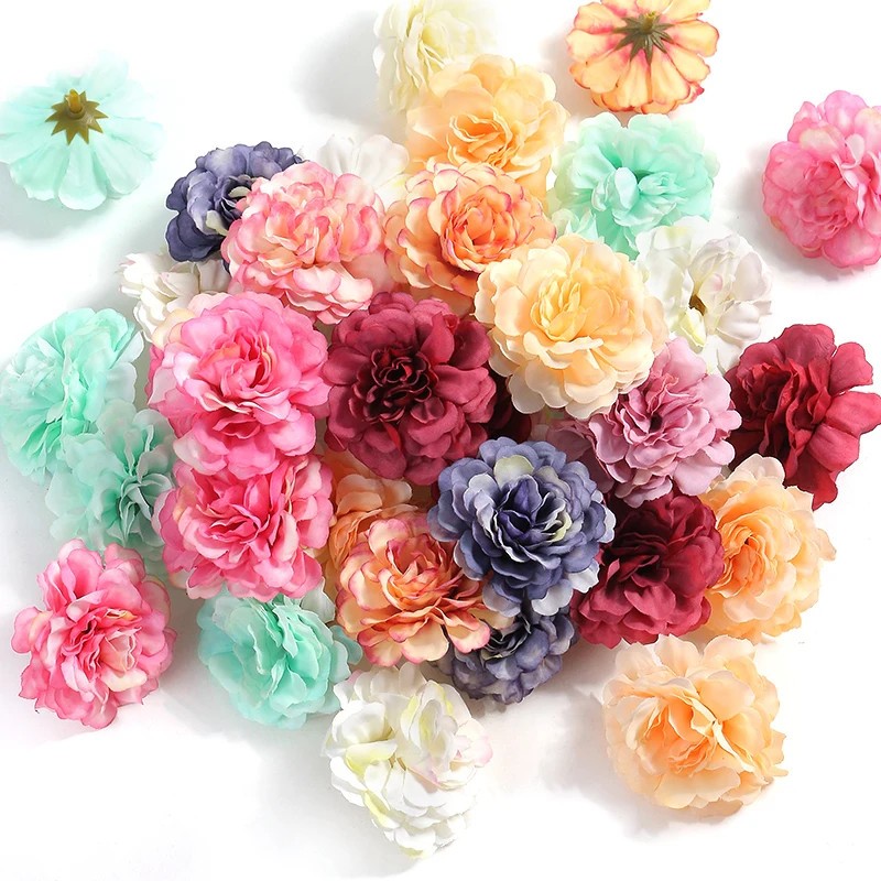 10/20PCs Rose Artificial Flowers 4.5cm Fake Flower Head