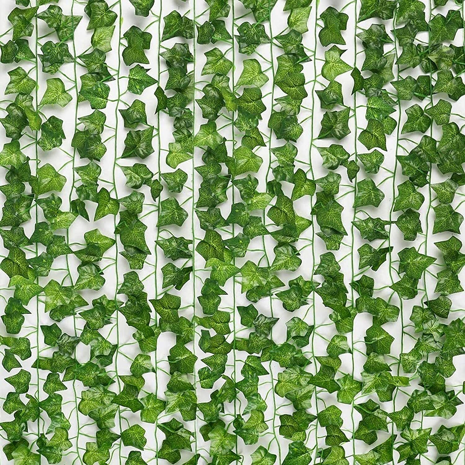 24 PCS Artificial Ivy Leaf Plants Fake Hanging Garland Plants Vine Home Decor