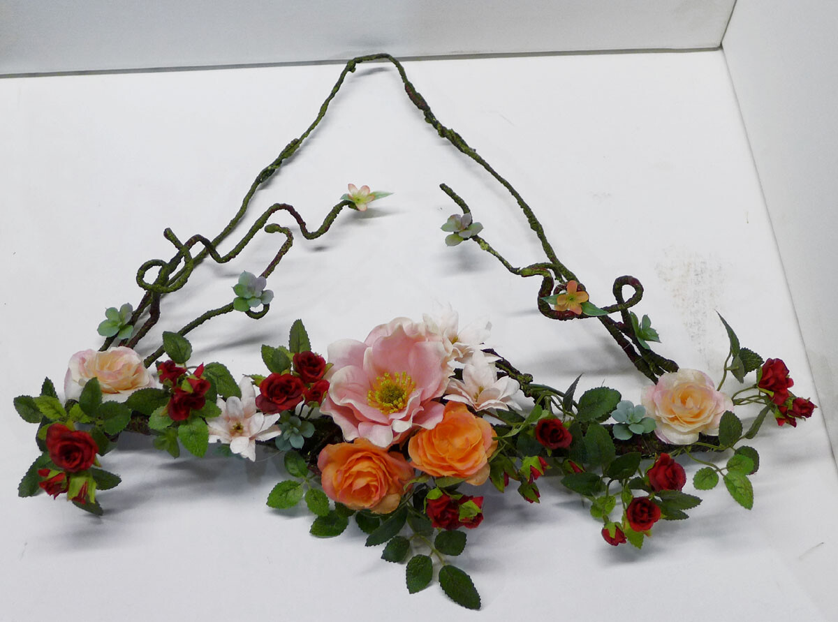 Artificial Flowers Succulents Hydrangea Wall Hanging With Butterfly Home (#121B)