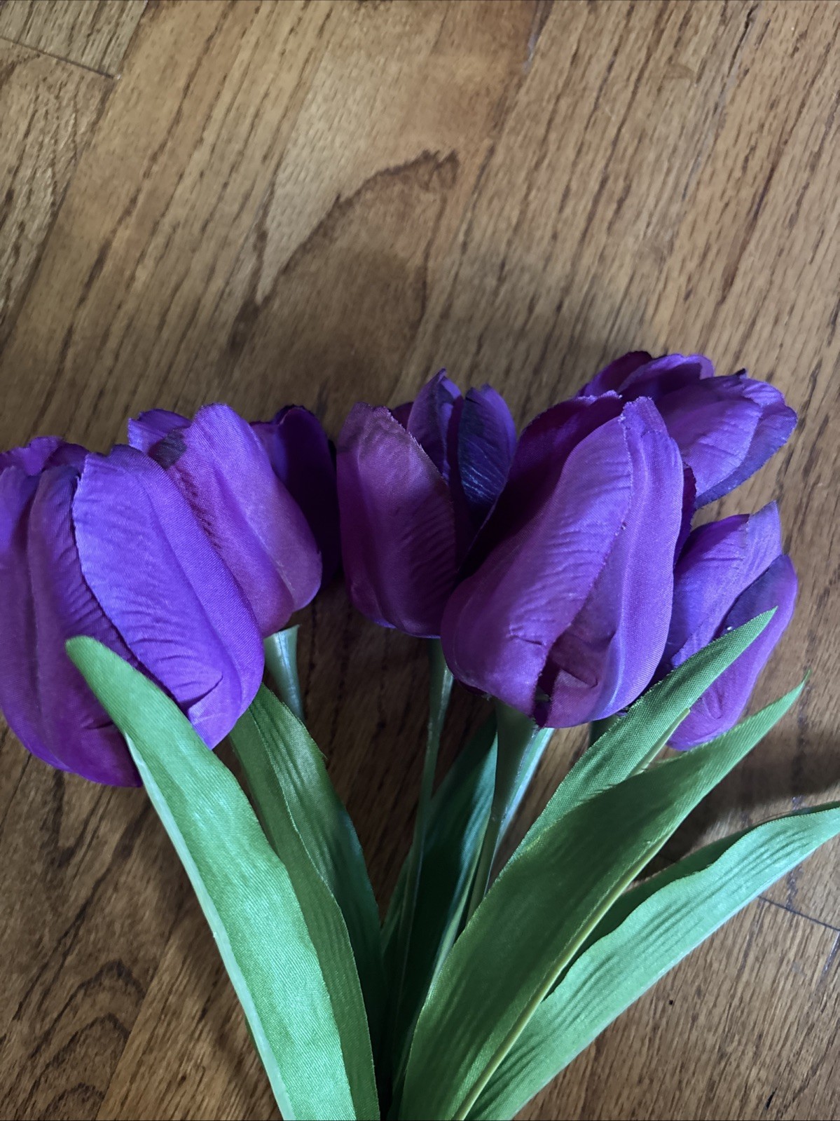 Lot of 6 Bundles Faux Artificial Fake Silk TULIP Flowers Purple Pink Red Spring