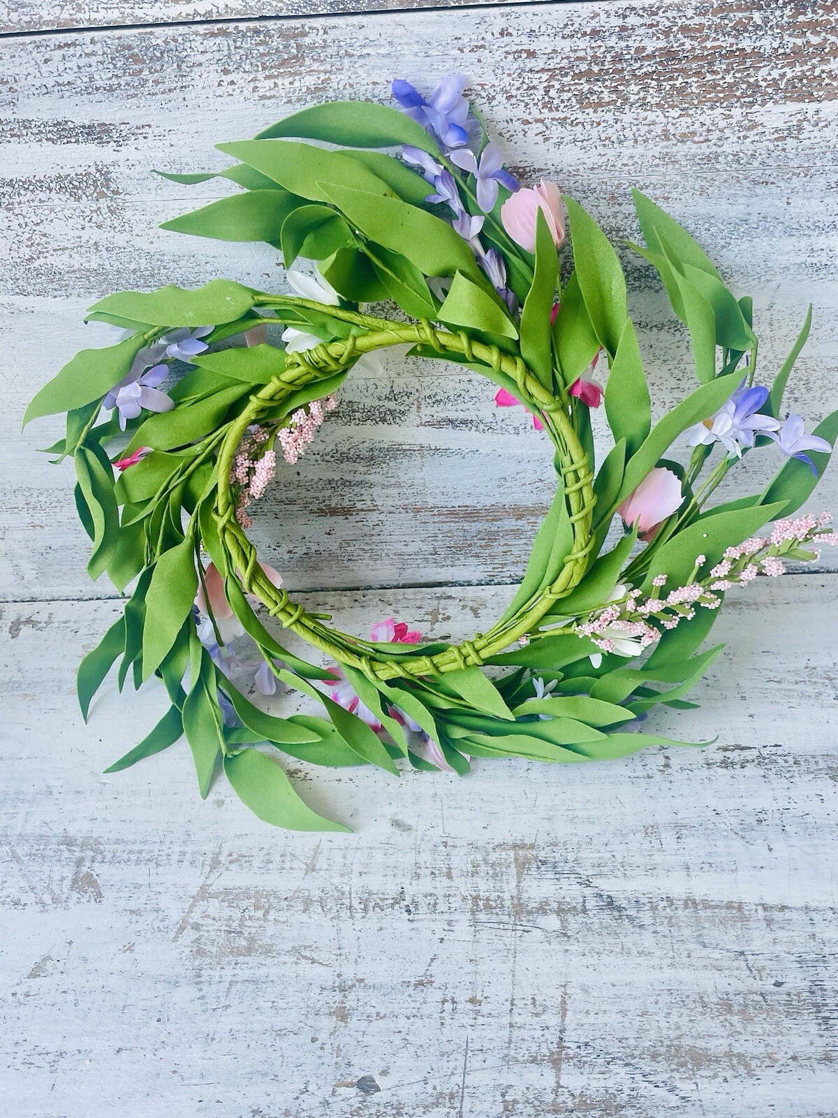 Spring Festival Flower & Herb Small Wreath Floral Greenery Ring