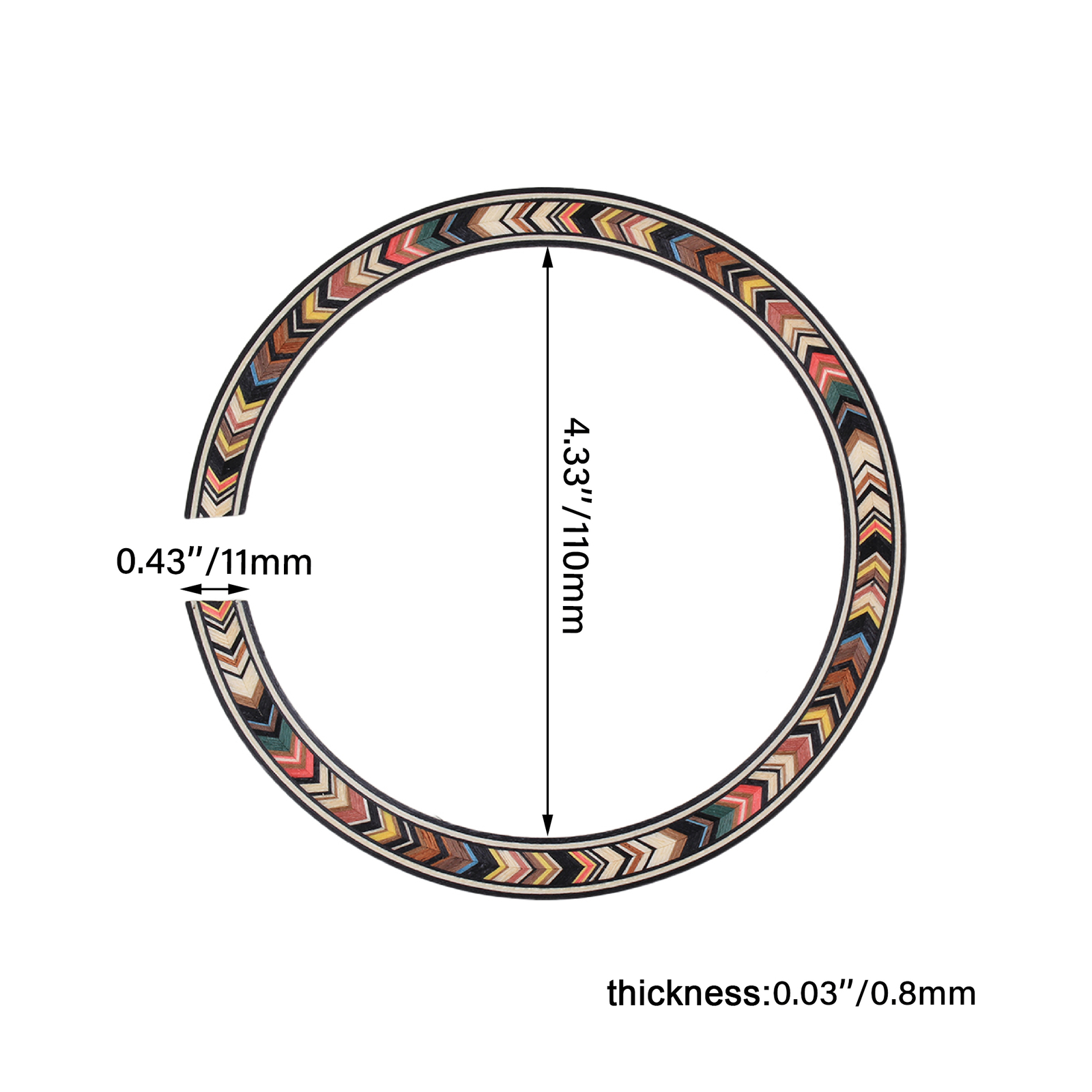 Rose Rosette for Acoustic Guitar and Classical Guitar Wood Rosewood B-77
