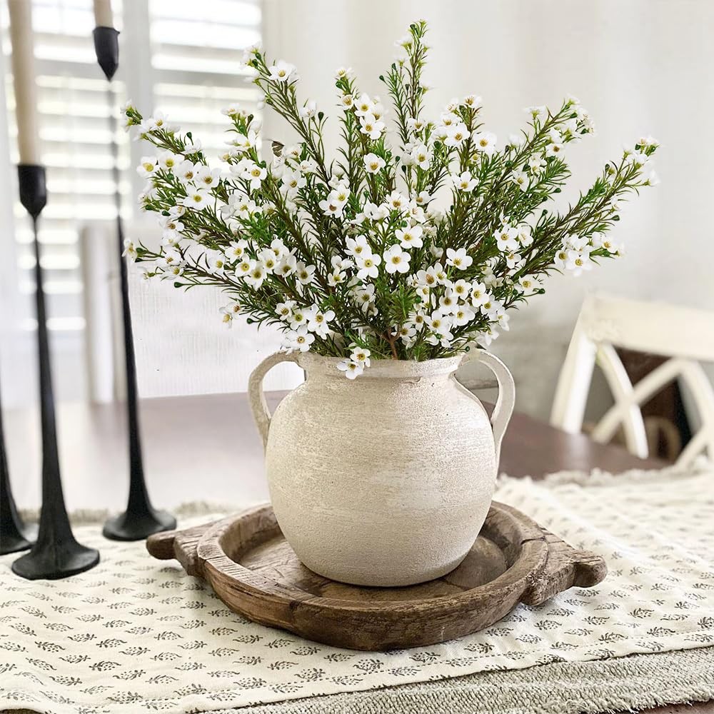 Artificial Flowers for Decoration, 6Pcs 26inch White Wintersweet Fake Flowers…
