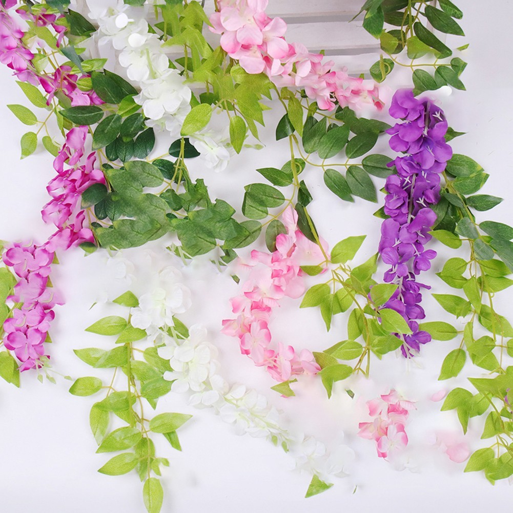 2PCS Lifelike Wisteria Flower Decor for Elegant For Weddings and Homes