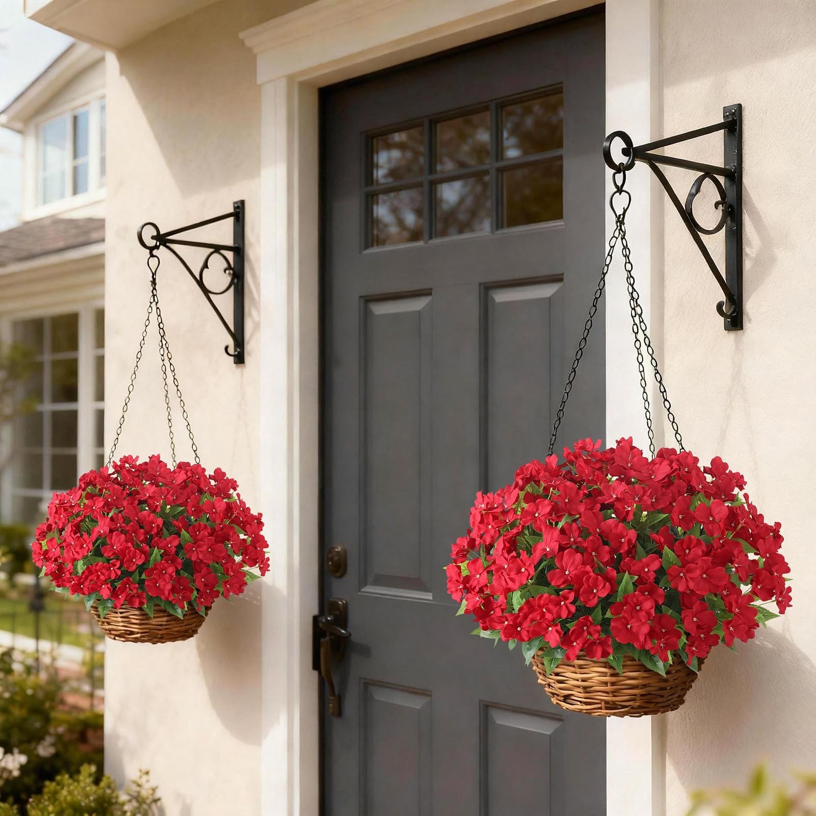 8 Bundles Artificial Impatiens for Outdoor Spring Summer Decor, No Fade Silk …