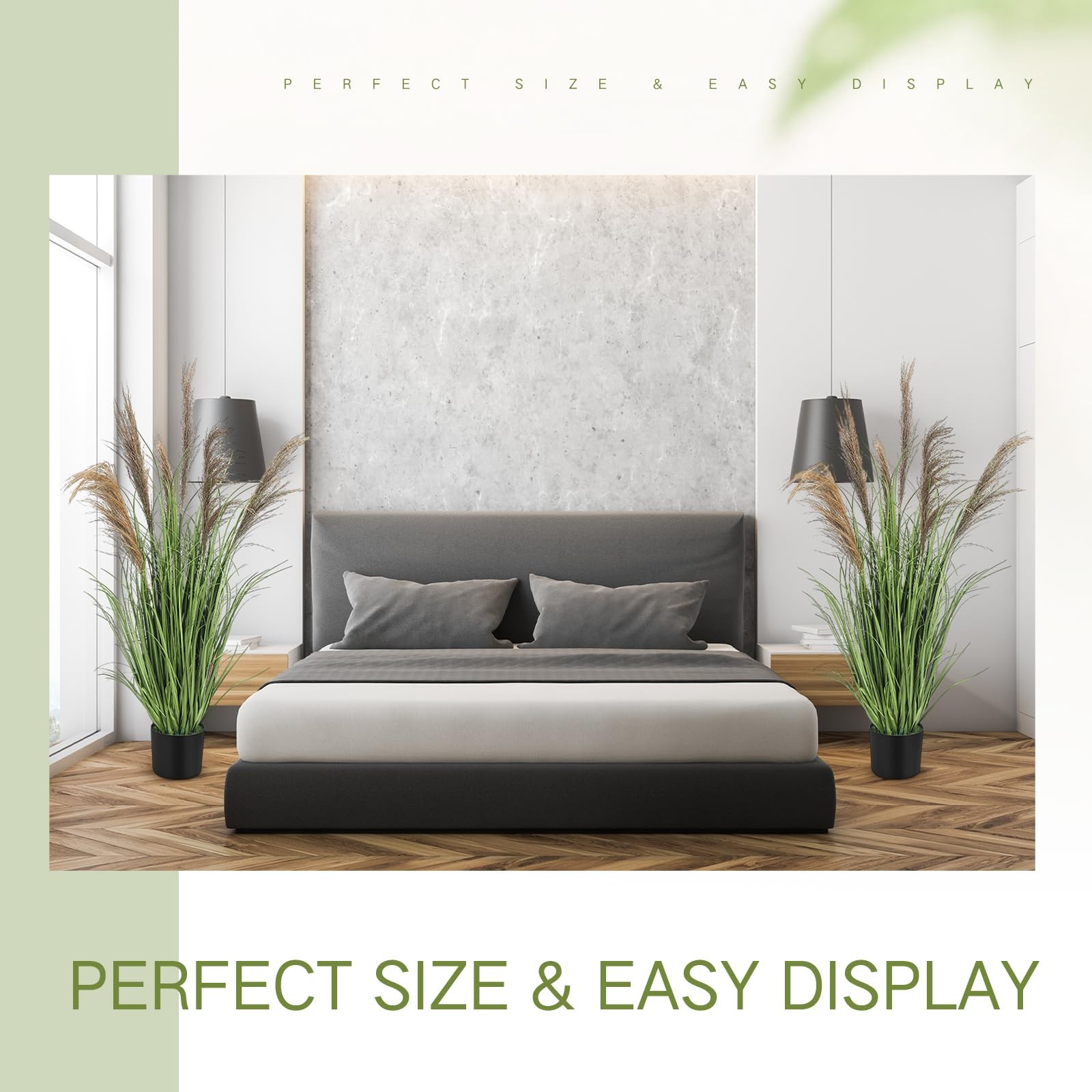 4 Pcs Pampas Grass Potted Plants 4 ft Tall Artificial Grass Potted Artificial…