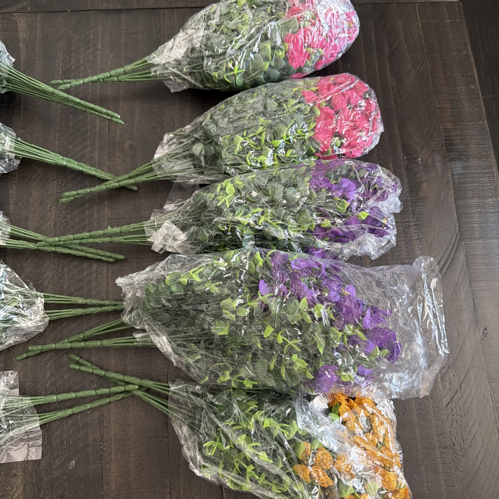 Artificial Flowers 20 Bundles Lnoicy Fake Decor Graden With Stakes 5 Colors NEW