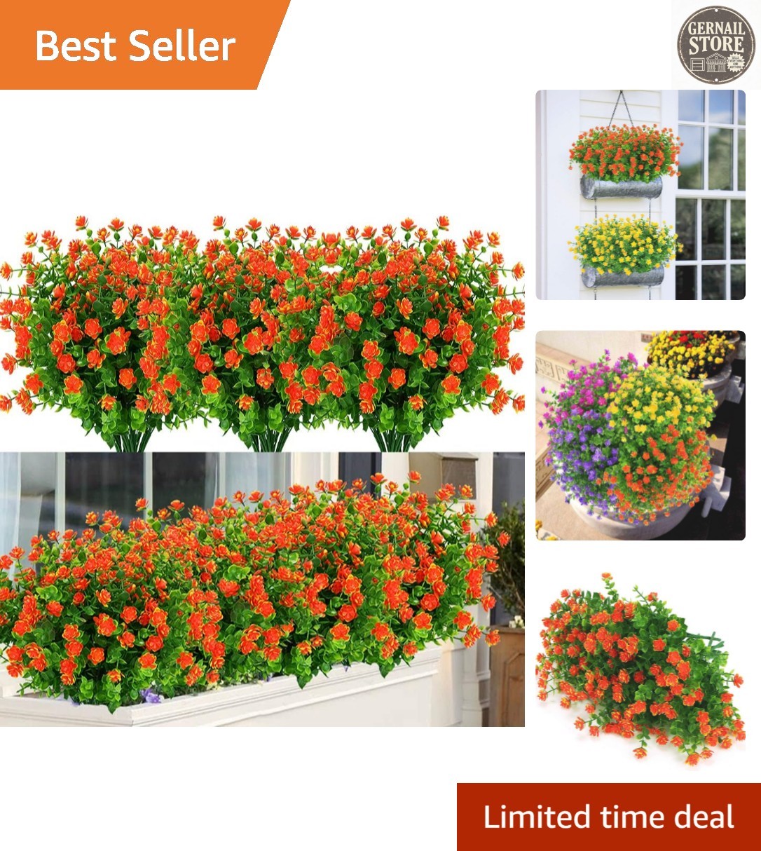Versatile 6 Pack of Realistic Faux Flowers – Perfect for Home & Wedding Decor