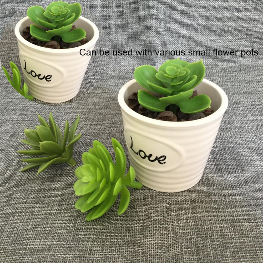 3Pcs Faux Succulents Artificial Succulents Unpotted Realistic Mini Fake Plants