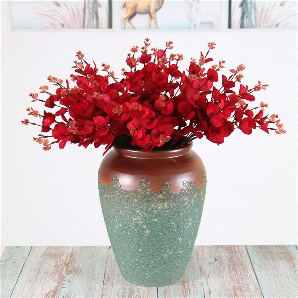 3 Pcs Artificial Eucalyptus Leaves Stems 19 in Faux Eucalyptus Branches for Vase