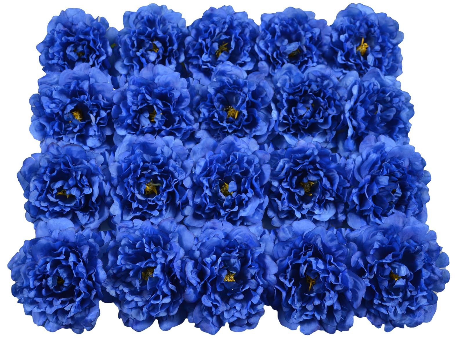 20 Pcs 5″ Silk Peonies, 6″ Stems No Leaf Artificial Flowers Decor