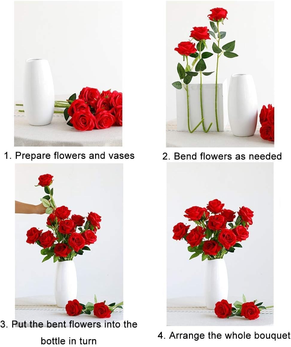 Thoughtful Gift Option: Artificial Silk Roses – 12pcs