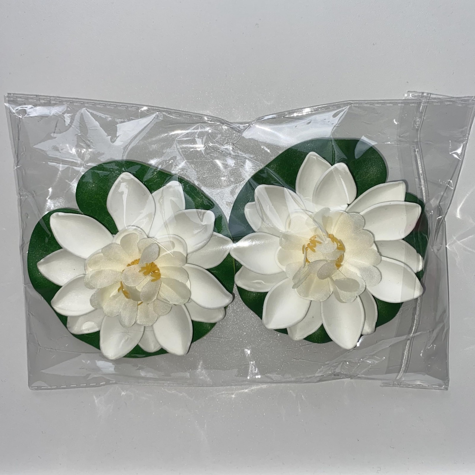 9pcs Artificial Floating Foam Lotus Flowers with Artificial Lotus Leaves, Lil…