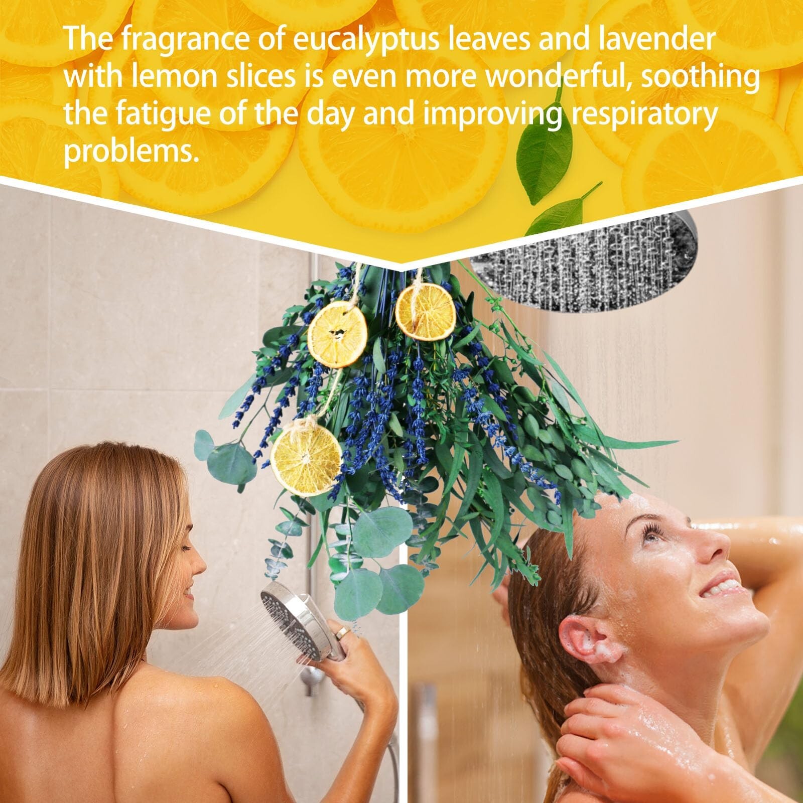 5 Kinds Mix Dried Eucalyptus & Lavender Flowers Bundle for Shower , 15”-17”…