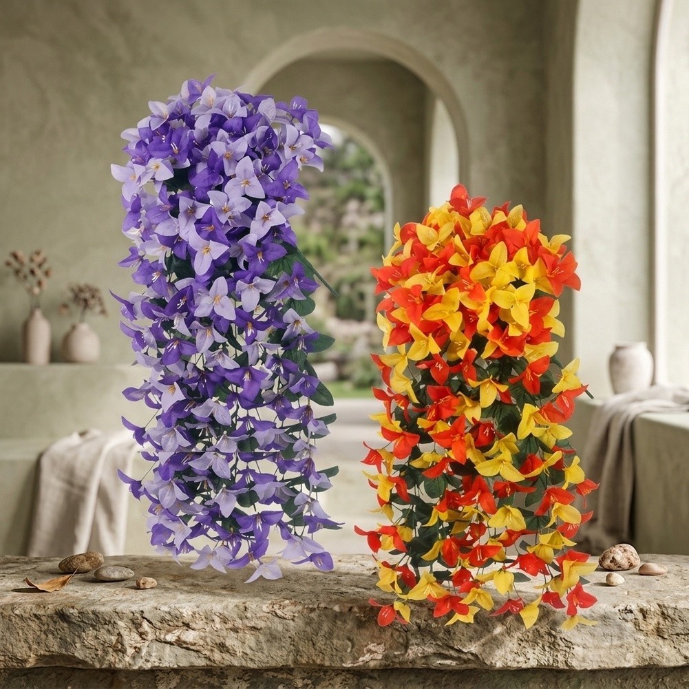 Silk Bougainvillea Vine Garland – Vivid Gradient Colors for Indoor Outdoor Use
