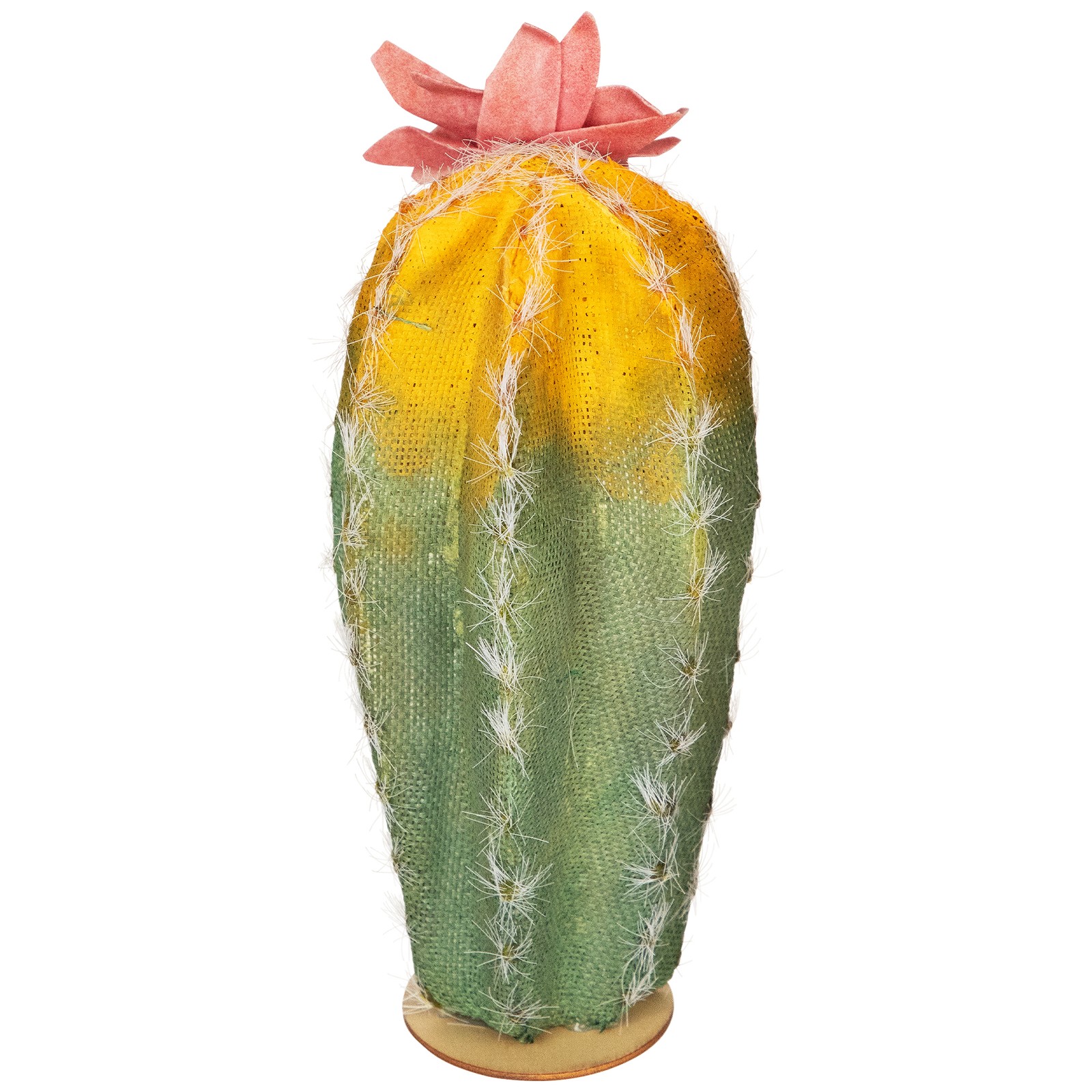 Northlight 8.5″ Southwestern Style Green Cactus on Base with Pink Flower