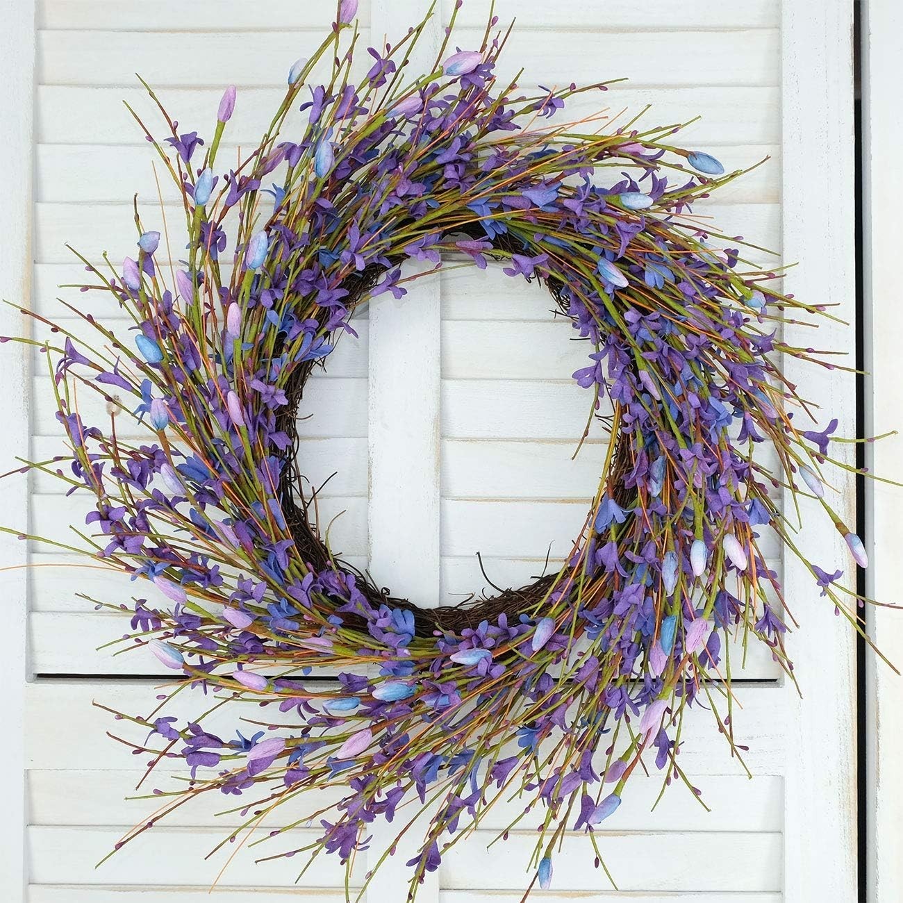 Stunning 18-Inch Forsythia Wreath for Front Door & Seasonal Celebrations