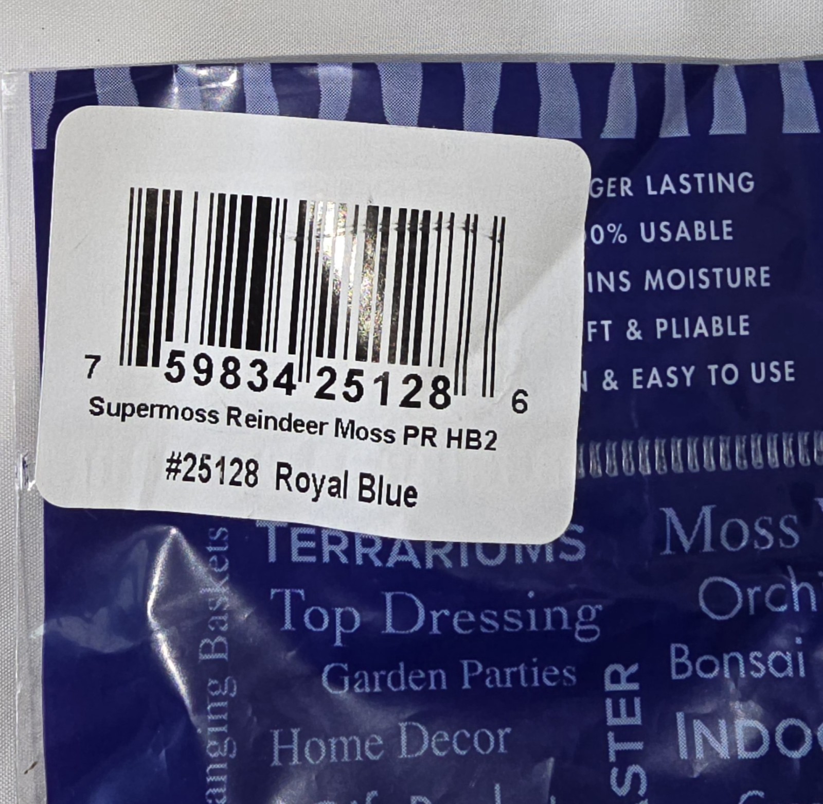 Super Moss Preserved Reindeer Moss 2 Bags #25128 Royal Blue 120 in3/bag