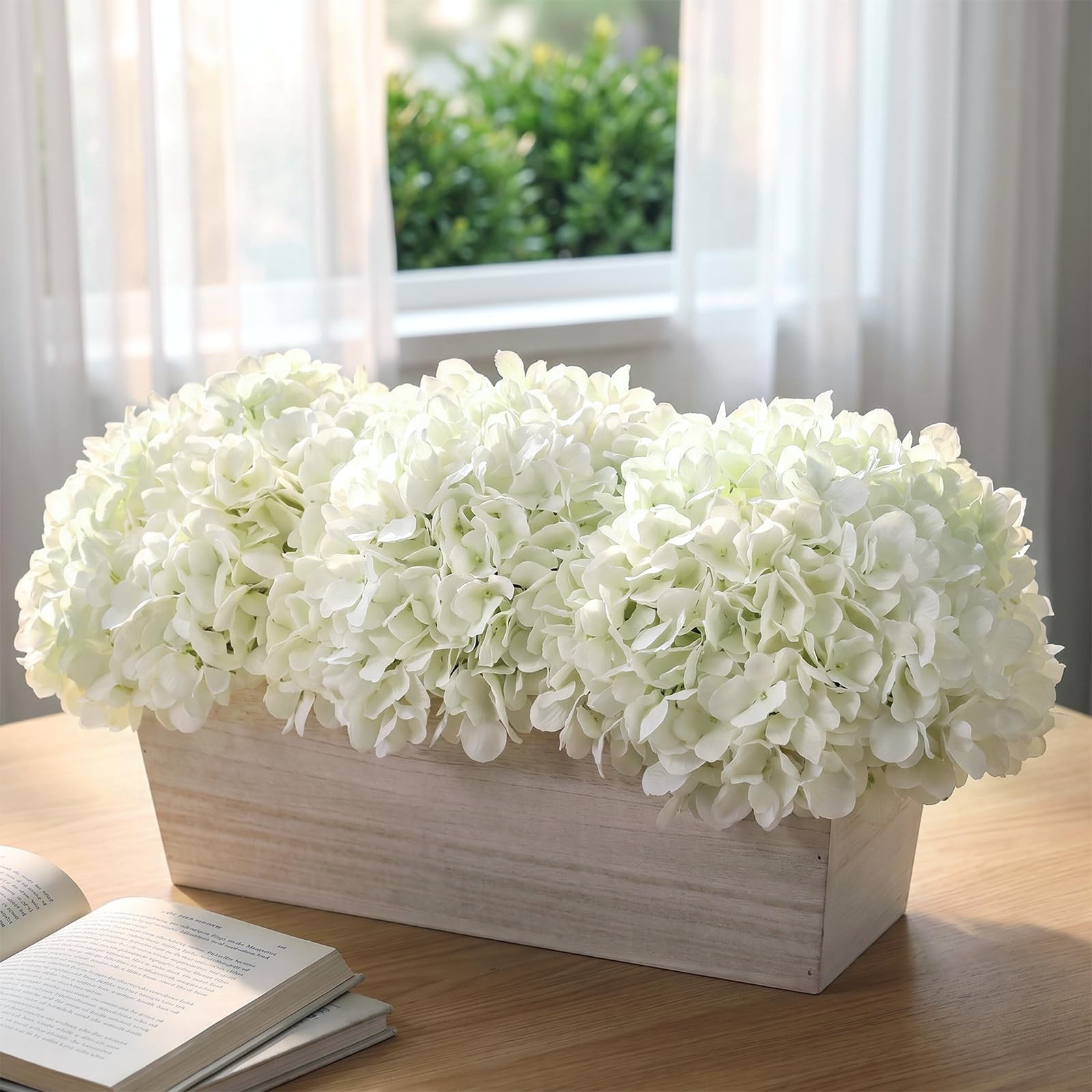 21″ Large Artificial Hydrangea Arrangement in Planter for Table Centerpiece, …