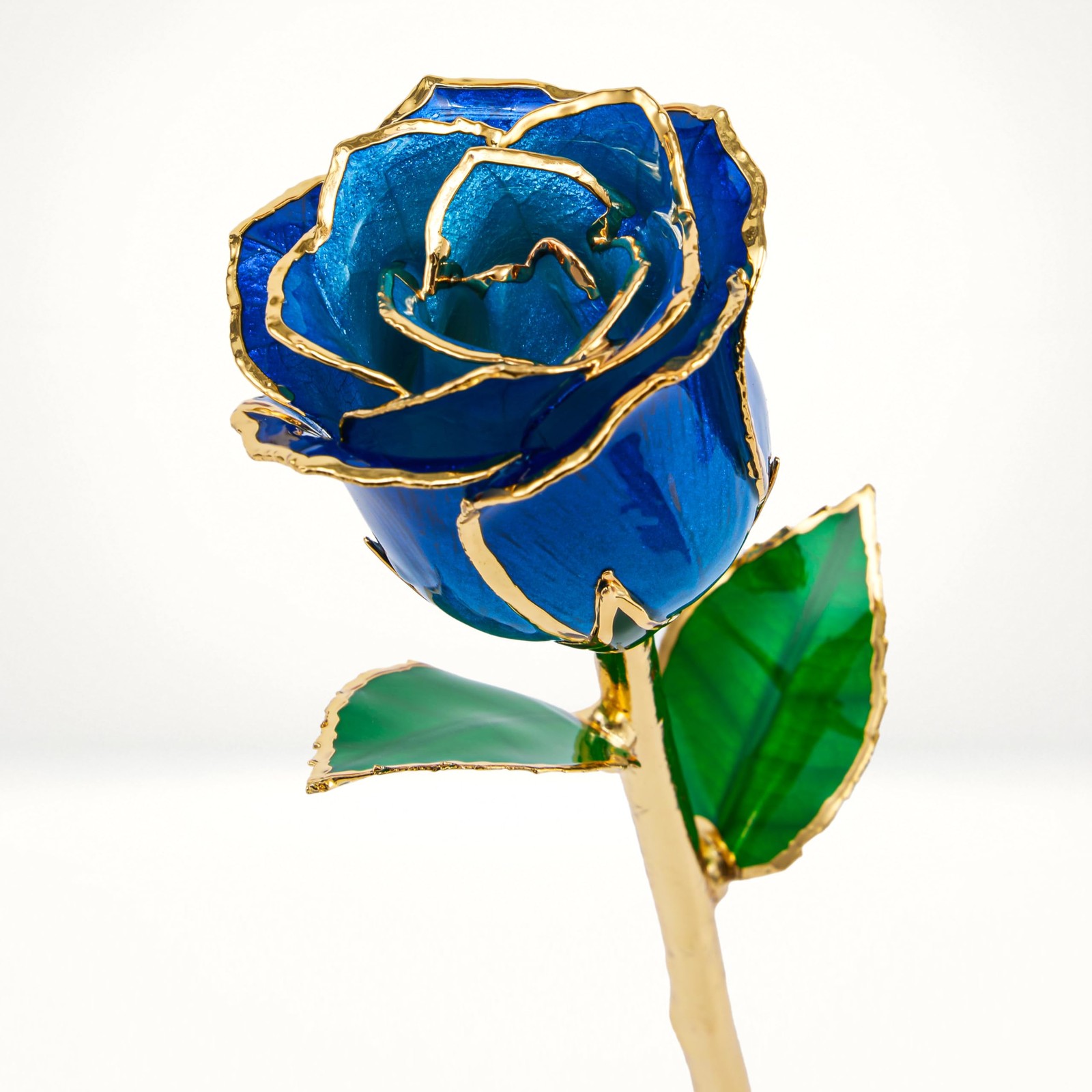 Real 24K Gold Dipped Realistic Rose – Timeless Lifelike Bloom with Heart Puzz…