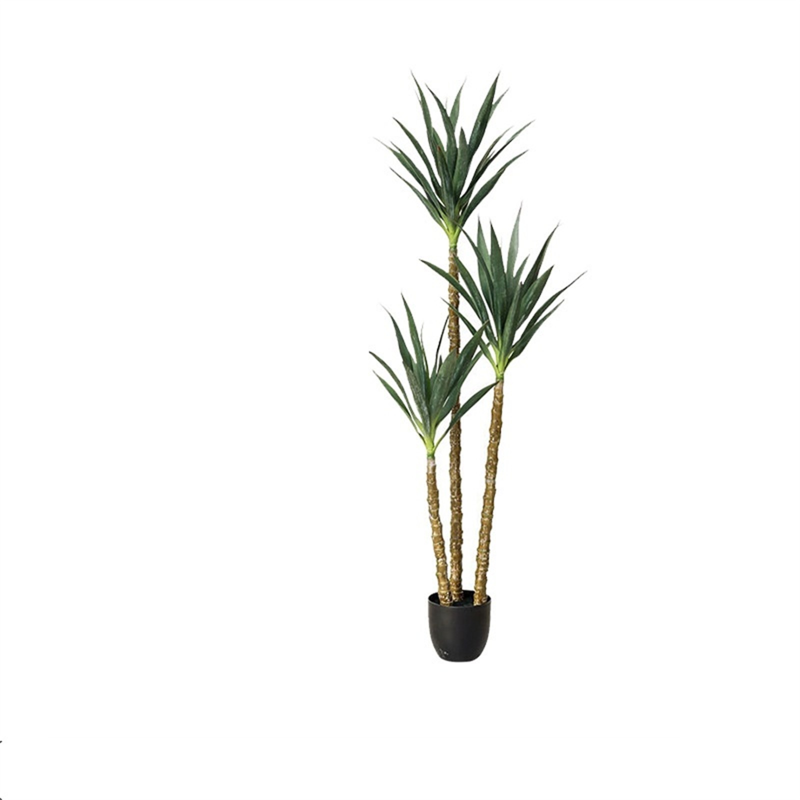 Artificial Tree 5.25ft Tall Faux Agave Plant In Pot With 3 Trunks For Home Decor