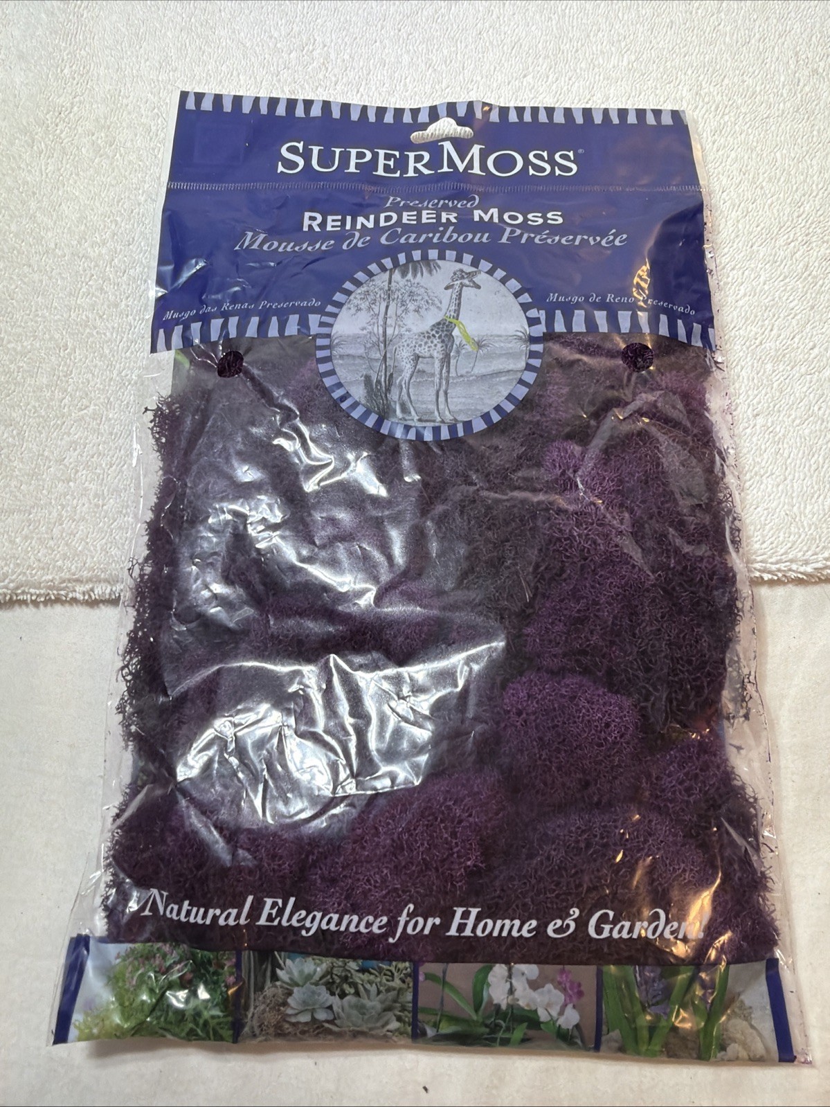2oz of Soft, Vibrant Purple Reindeer Moss – A Delight for Eco-Conscious Crafters