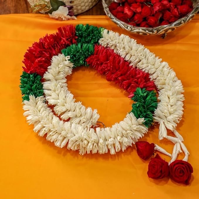 Indian Marigold Garlands Decor Wedding Holi Diwali Rangoli – 3ft (Pack of 1)