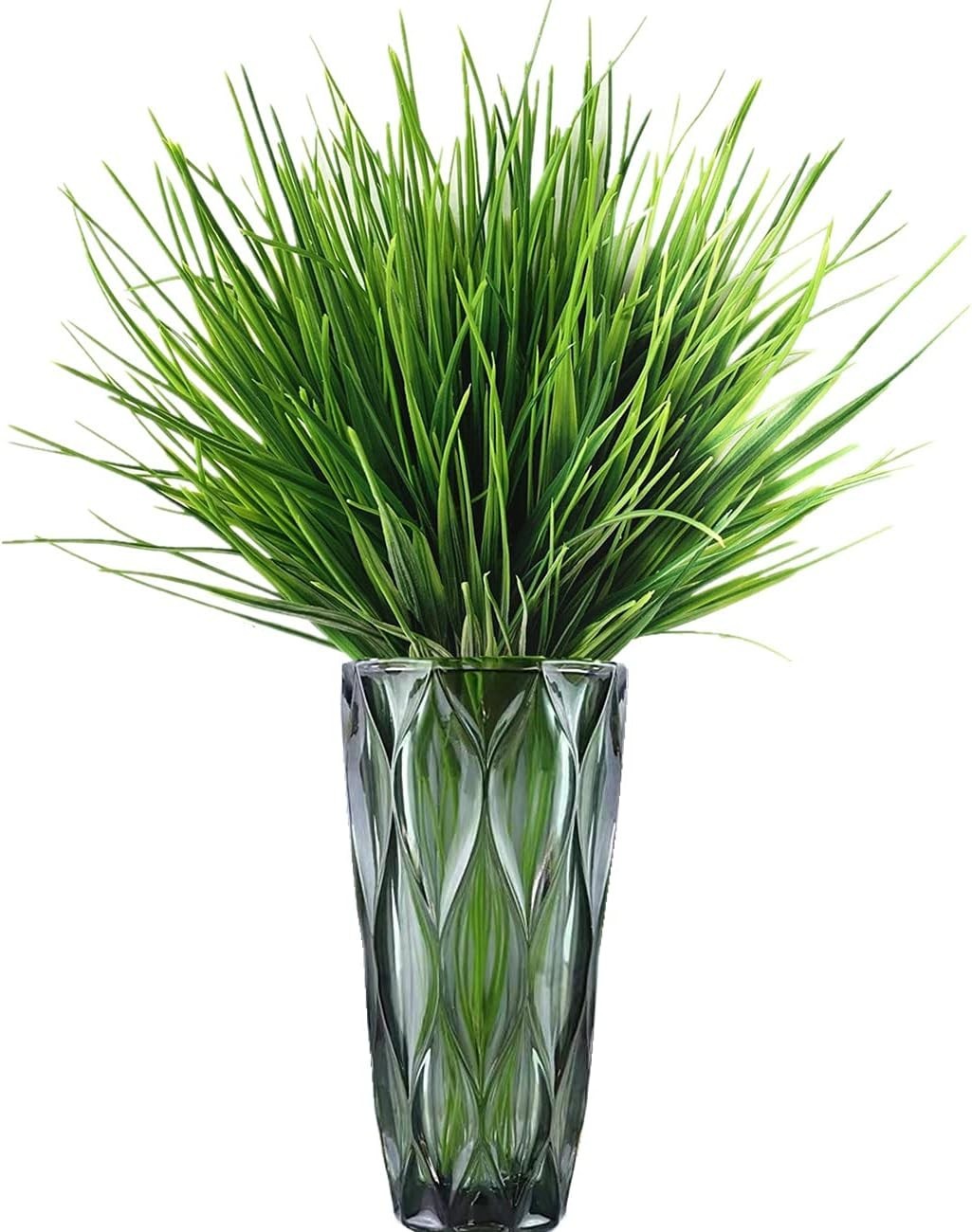 Generous 8 Pack of UV Resistant Faux Grass Plants for Effortless Elegance