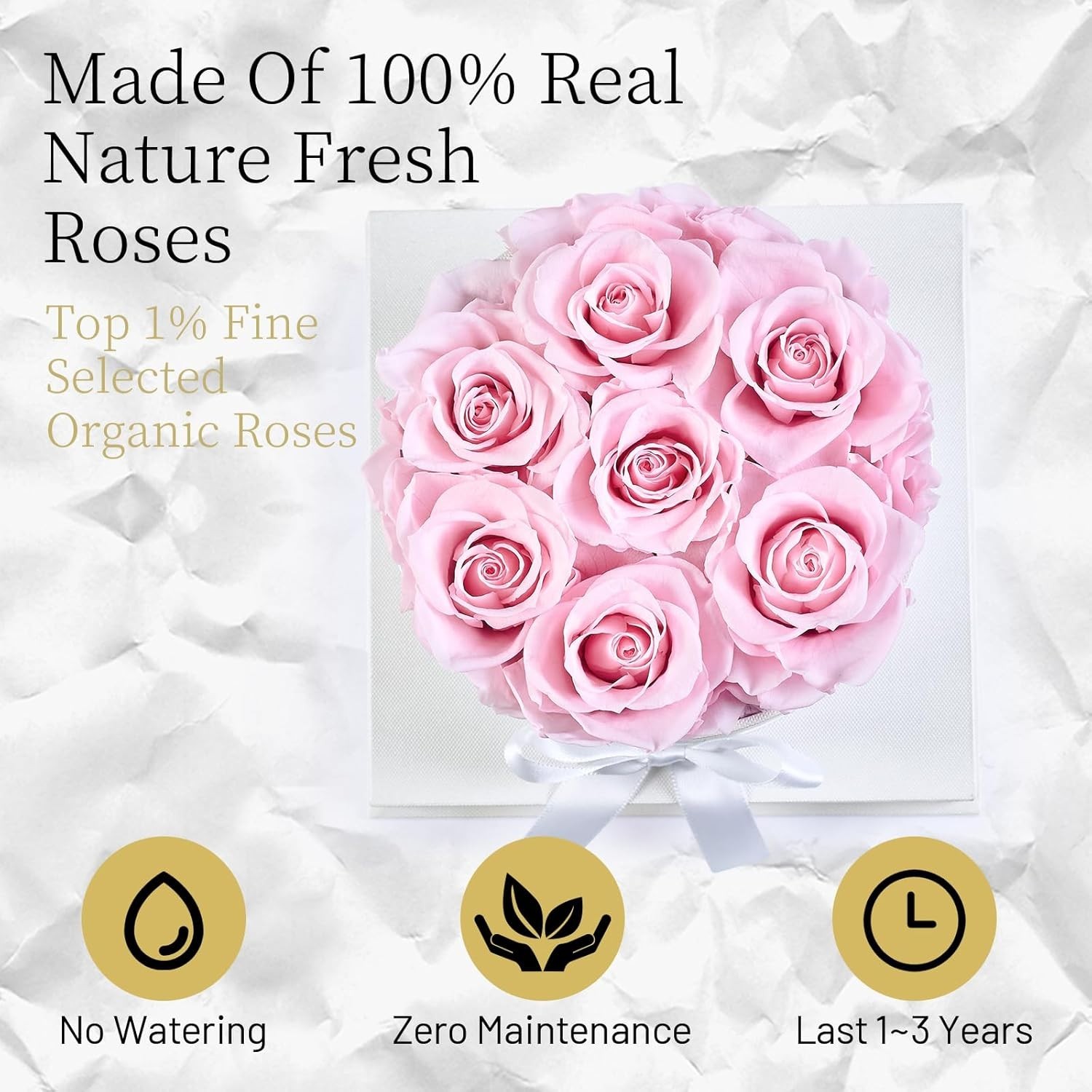 Flowers for Delivery Prime – Preserved Roses in a Box – Forever Flowers, Immo…