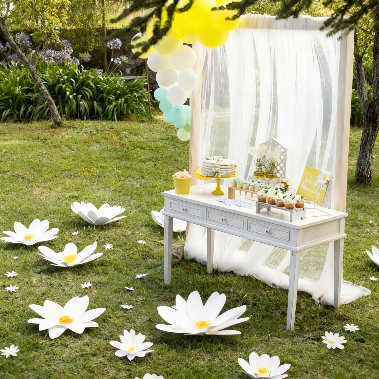 3 Pcs Giant Artificial Daisy Flowers Decoration 12 16 20 Inch Wedding Decor