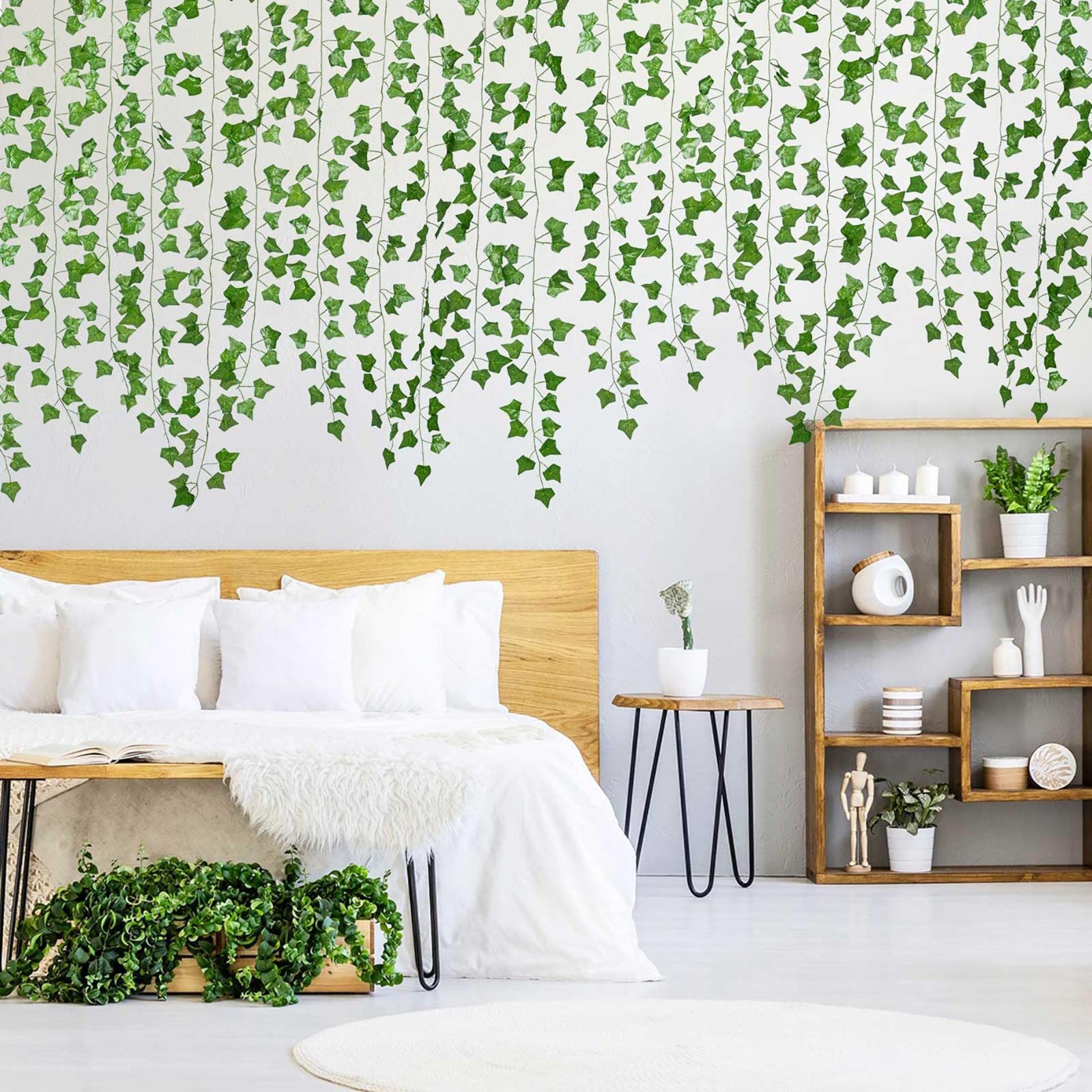 24 Pack 168Ft Artificial Ivy Vines – Fake Greenery Garlands for Home, Office & W