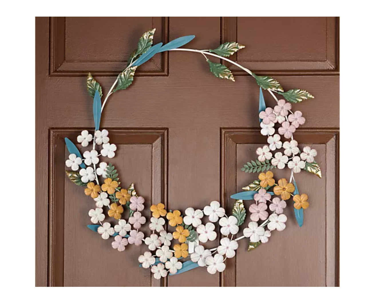Home Reflections 23″ Oval Metal Hydrangea Wreath