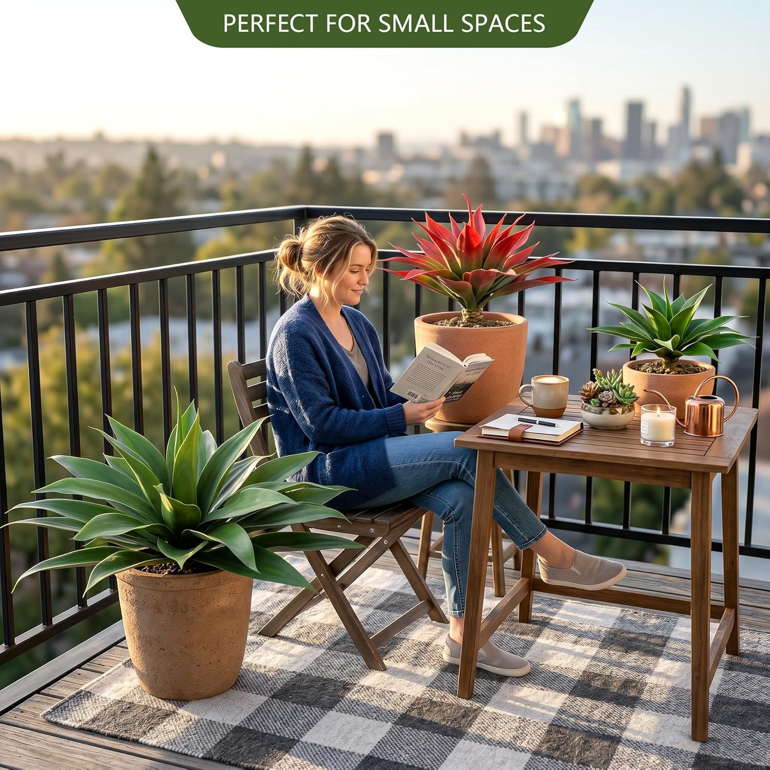 Artificial Agave Plants,Large UV Resistant Fake Agave Planters for Indoor and Ou