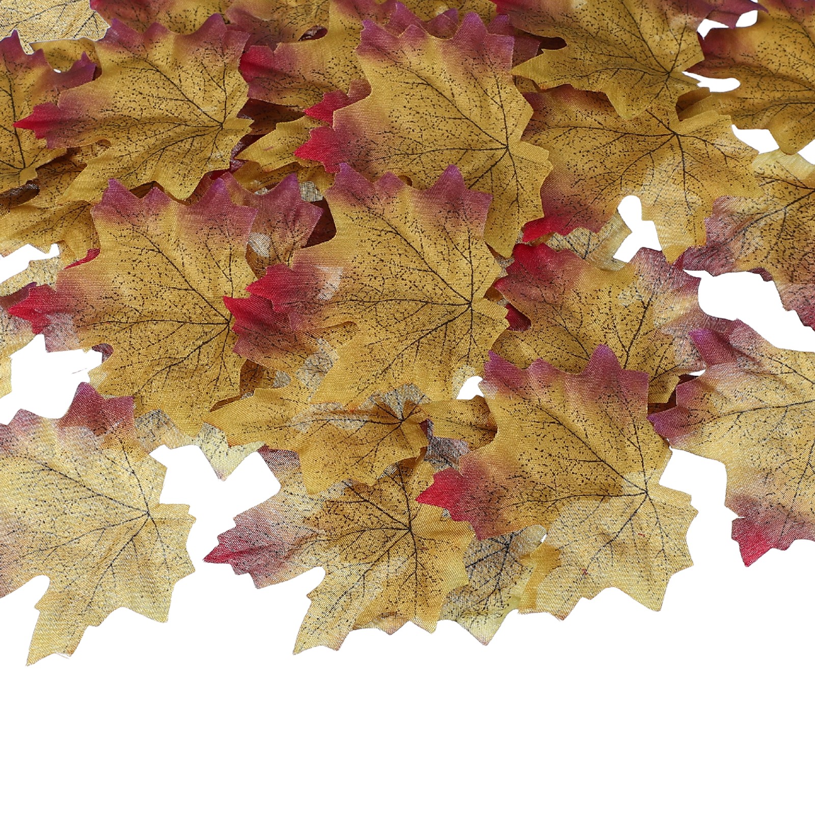 400Pcs Fall Leaves 3.3 Inch Colored Mixed Fake Leaf, Purple