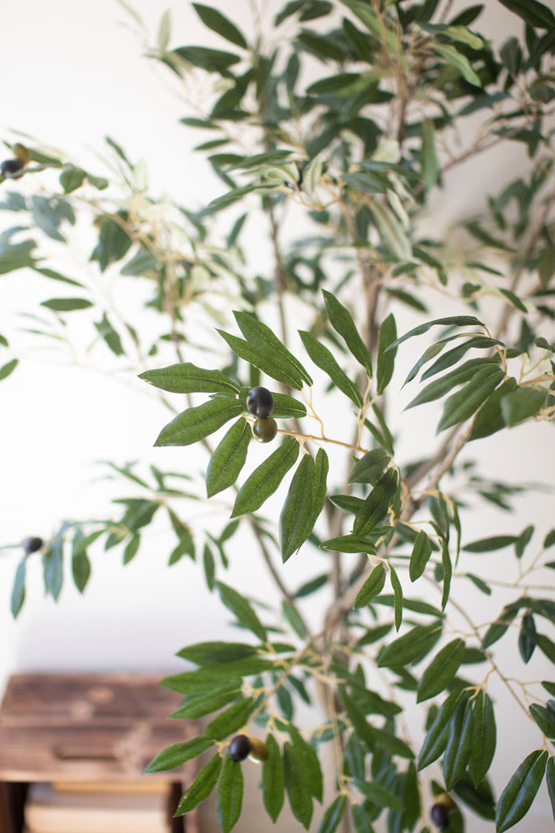 Artificial Olive Tree In Black Plastic Pot – Enhances Your Entryway Home Decor