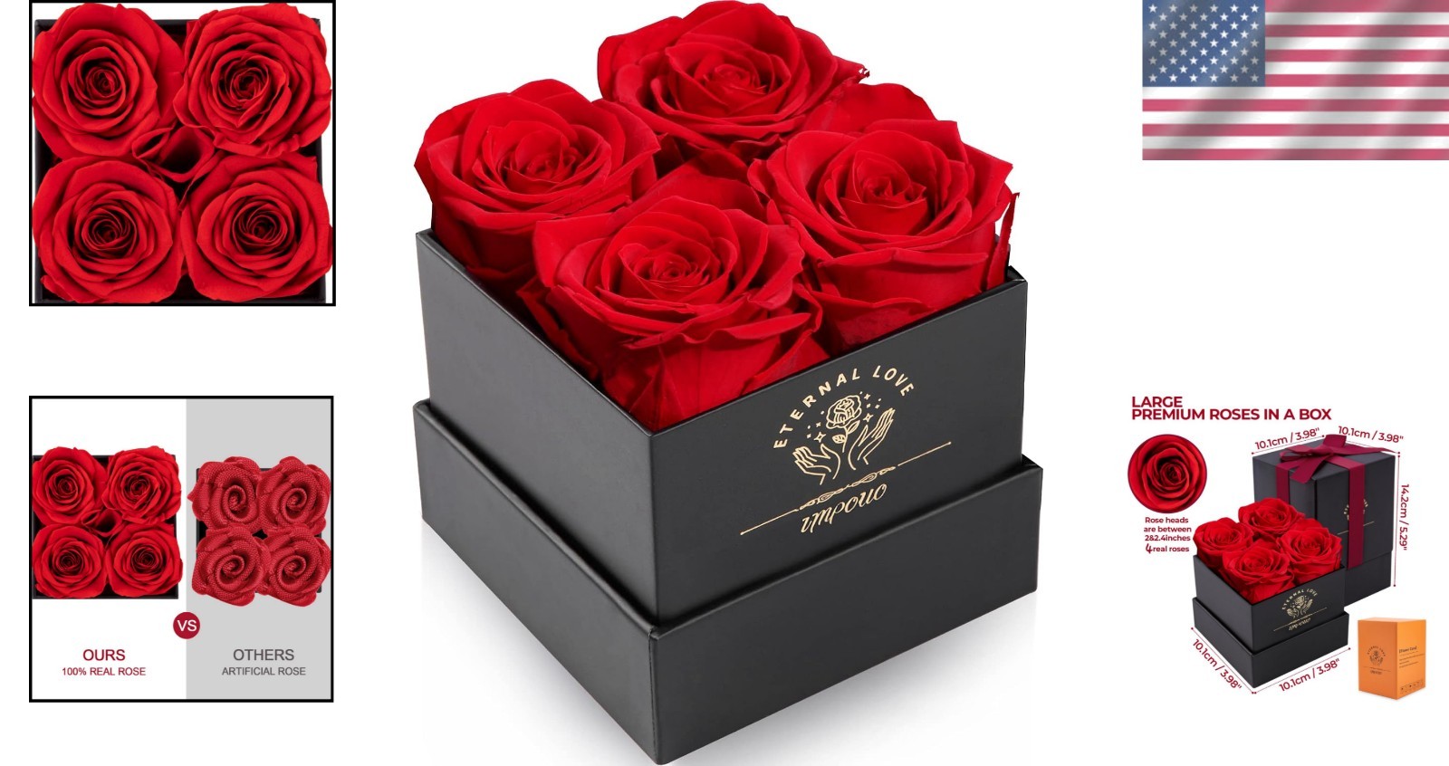 Elegant Forever Preserved Red Roses Gift Box – Perfect for Mother’s Day