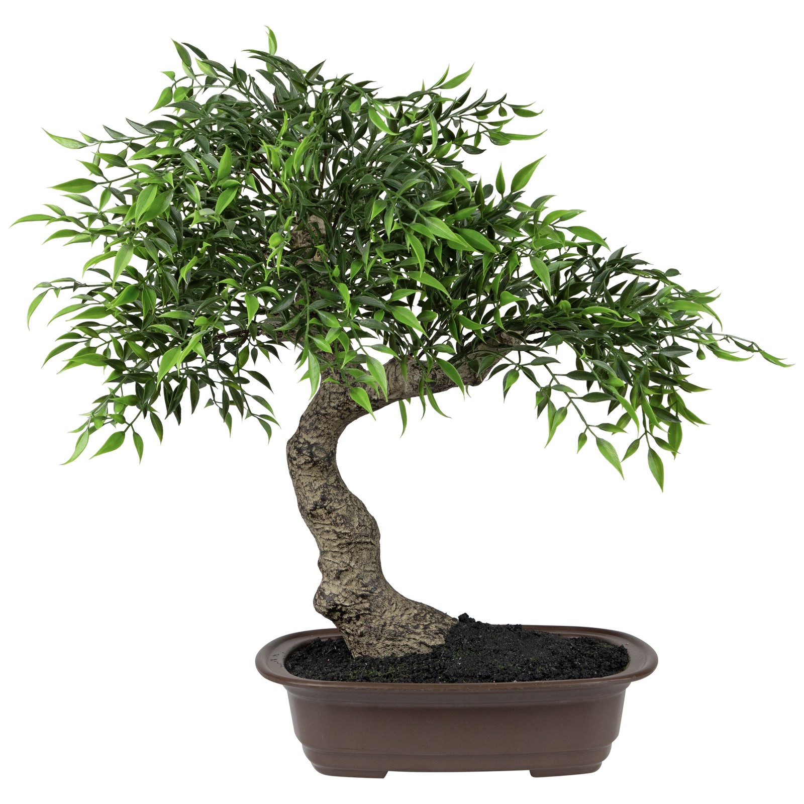 Northlight 18” Green Mini Bonsai Artificial Tree in a Brown Pot
