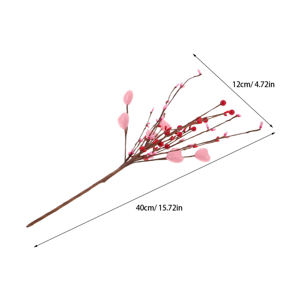 5Pcs Assorted Color Valentine Floral Picks with Bendable Stems for Vase Decor